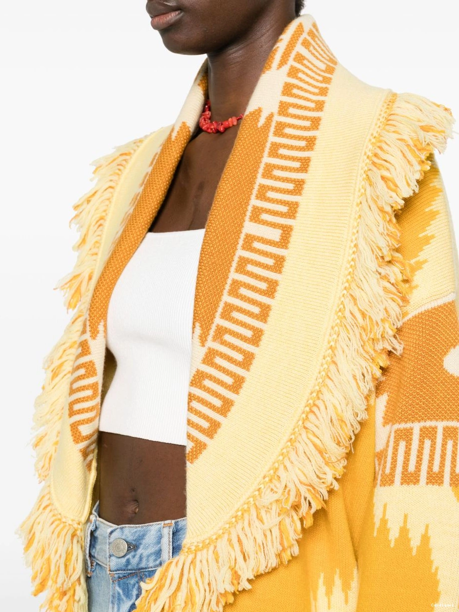 Affordable Icon-jacquard virgin cardi-coat wool Alanui Women 0715